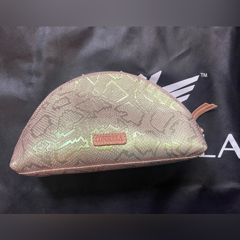 USED Consuela Brandy Large Cosmetic Bag